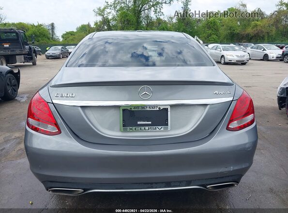 55SWF4KBXGU111194 2016 MERCEDES-BENZ C-CLASS Gray 