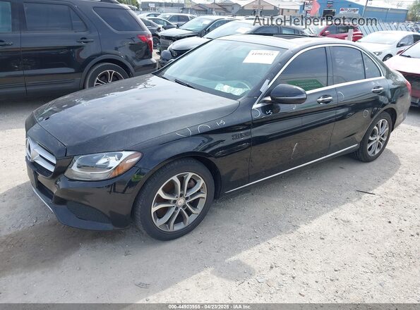 55SWF4KBXGU168432 2016 MERCEDES-BENZ C-CLASS Black Առջևի ձախ երեք քառորդ տեսարան