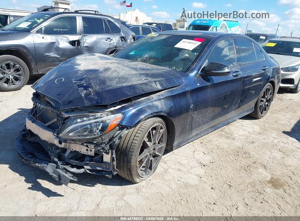 55SWF6EB0HU218523 2017 MERCEDES-BENZ AMG C 43 Blue Przód lewy