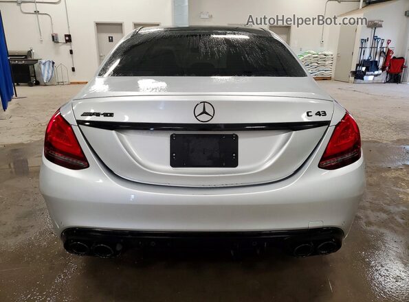 55SWF6EB1KU314393 2019 MERCEDES-BENZ AMG Silver Widok z tyłu