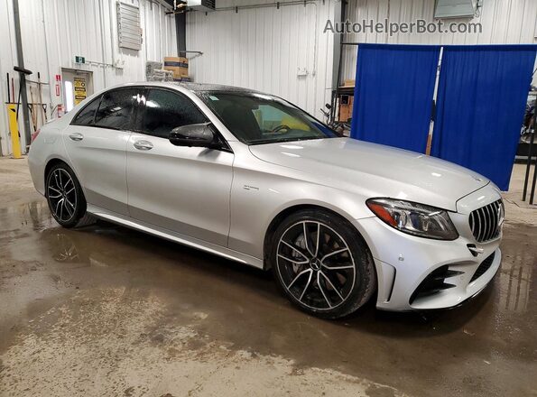 55SWF6EB1KU314393 2019 MERCEDES-BENZ AMG Silver Przód prawy