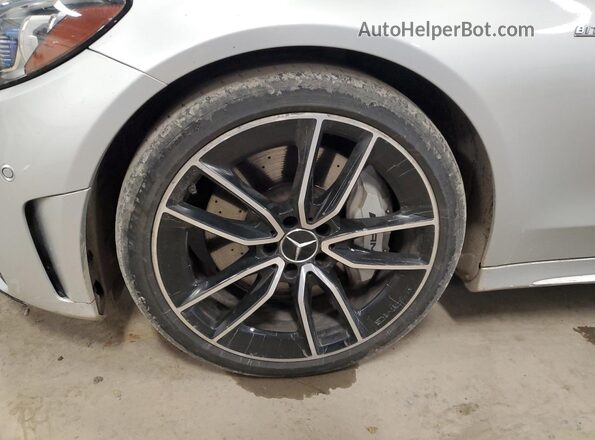 55SWF6EB1KU314393 2019 MERCEDES-BENZ AMG Silver Widok naklejki z numerem VIN
