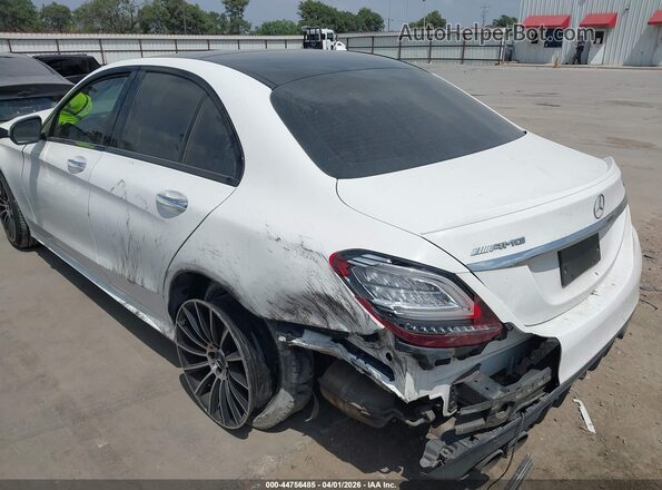 55SWF6EB7KU290102 2019 MERCEDES-BENZ AMG C 43 White Trasero izquierdo