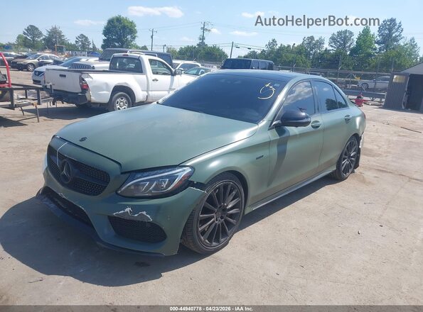 55SWF6EB8GU143763 2016 MERCEDES-BENZ C-CLASS Green Առջևի ձախ երեք քառորդ տեսարան
