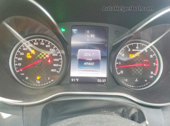 55SWF6EB9JU236198 2018 MERCEDES-BENZ C Silver Instrument cluster view
