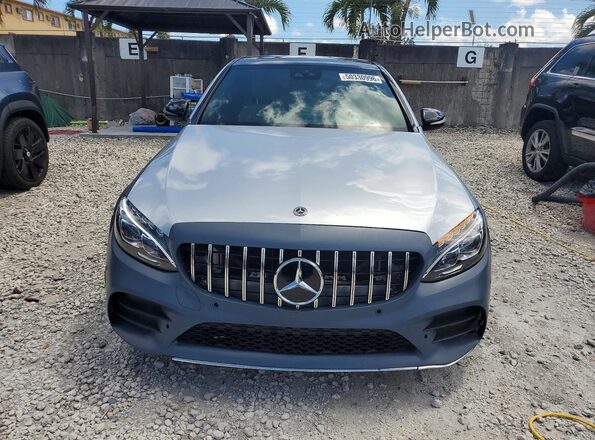 55SWF6EB9JU236198 2018 MERCEDES-BENZ C Silver Front view