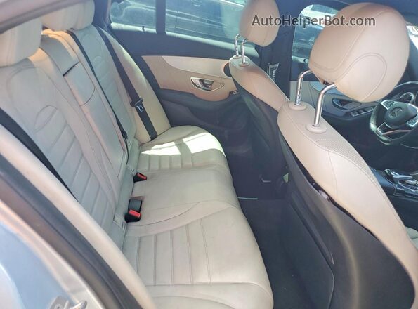 55SWF6EB9JU236198 2018 MERCEDES-BENZ C Silver Rear seats view