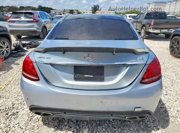 55SWF6EB9JU236198 2018 MERCEDES-BENZ C Silver Rear view