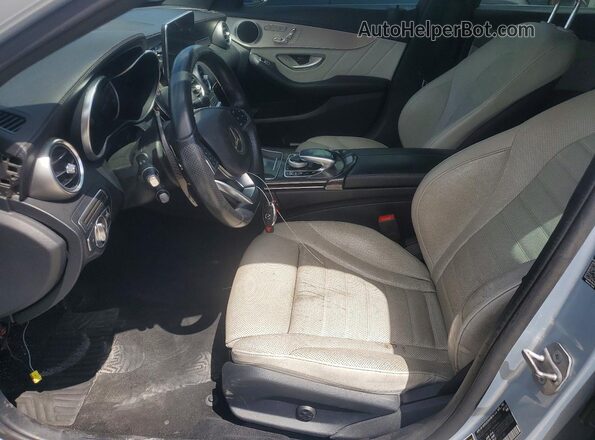 55SWF6EB9JU236198 2018 MERCEDES-BENZ C Silver Front interior view