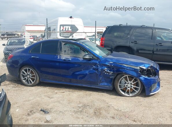 55SWF6EBXJU267430 2018 MERCEDES-BENZ AMG C 43 Blue Instrument cluster view
