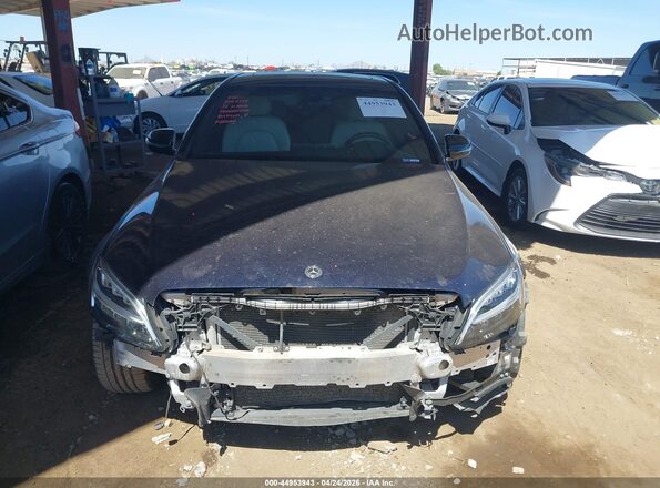 55SWF8DB3KU284911 2019 MERCEDES-BENZ C-CLASS Blue უკანა სალონის ხედი