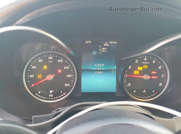 55SWF8DB4KU300307 2019 MERCEDES-BENZ C Blue Սարքավորումների վահանակի տեսք