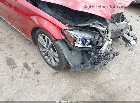 55SWF8DB8KU307521 2019 MERCEDES-BENZ C-CLASS Burgundy Դիմացի տեսք