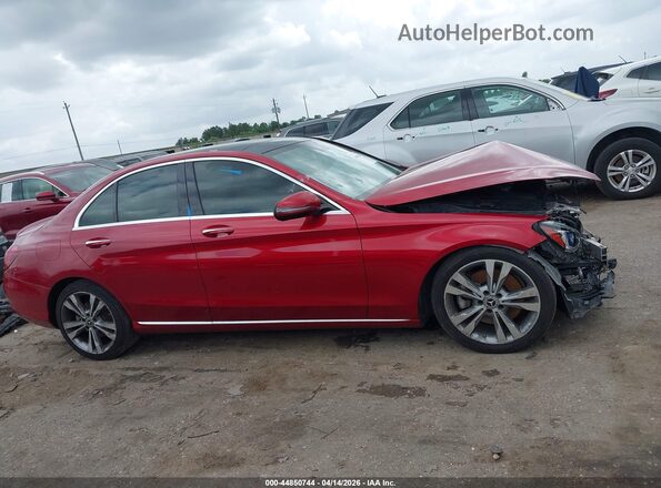 55SWF8DB8KU307521 2019 MERCEDES-BENZ C-CLASS Burgundy Սալոնի հետևի տեսք