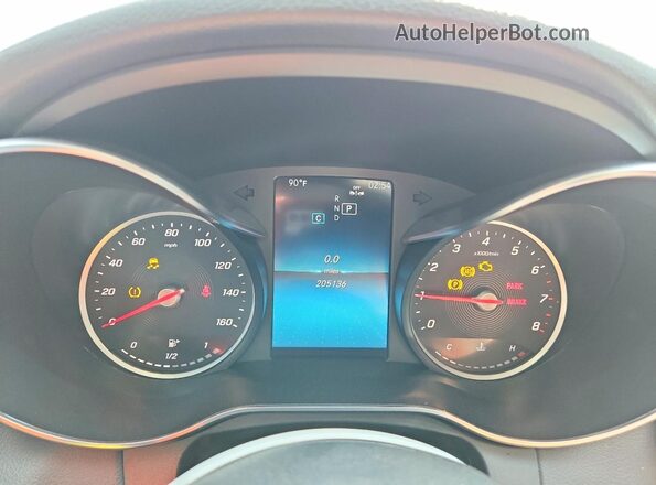 55SWF8DBXKU303695 2019 MERCEDES-BENZ C Black Widok zestawu wskaźników