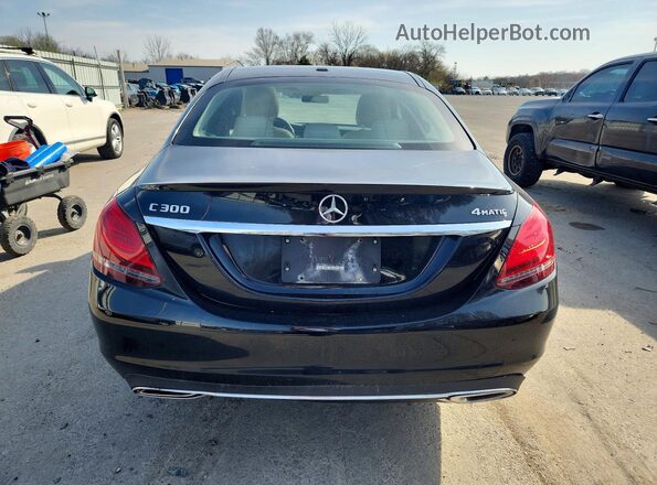 55SWF8EB7KU292475 2019 MERCEDES-BENZ C Black Rear view