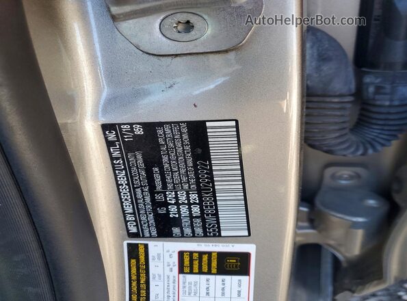 55SWF8EB8KU299922 2019 MERCEDES-BENZ C Gray Widok komory silnika