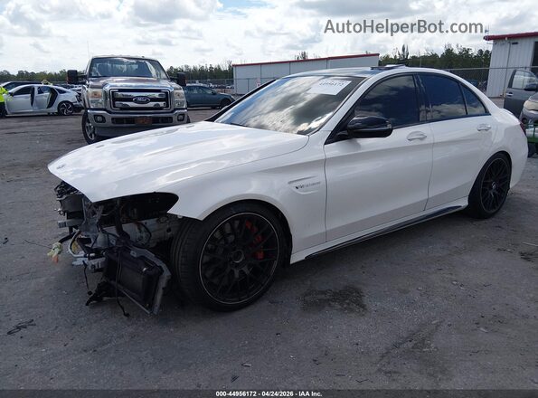 55SWF8HB2JU255585 2018 MERCEDES-BENZ AMG C 63 White Front left