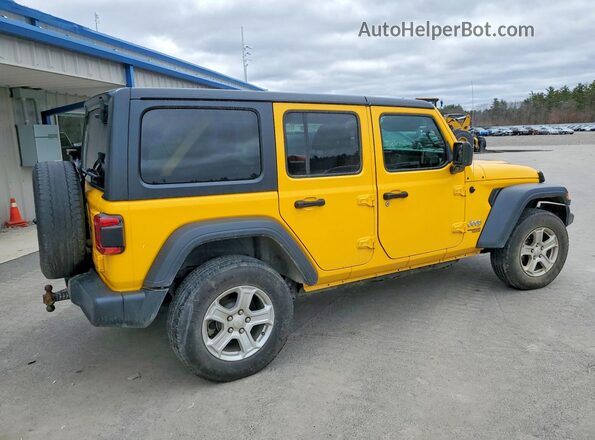 1C4HJXDN4JW318975 2018 JEEP WRANGLER Yellow Przód prawy