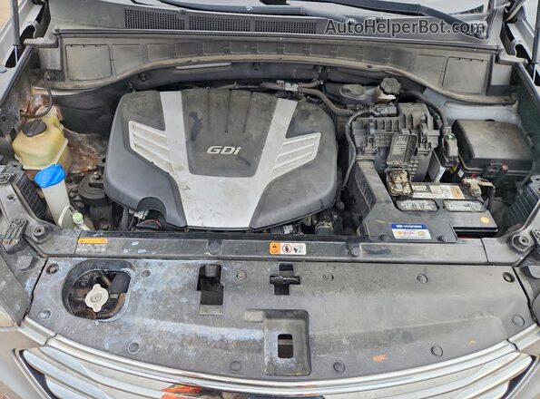 KM8SM4HF9GU145923 2016 HYUNDAI SANTA FE Серый Вид подкапотного пространства