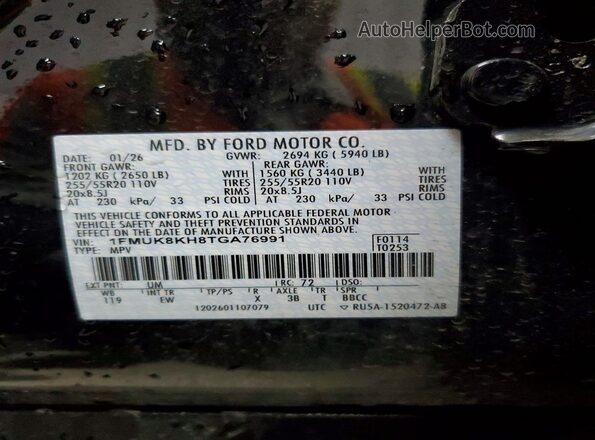 1FMUK8KH8TGA76991 2026 FORD FORD EXPLORER Black 