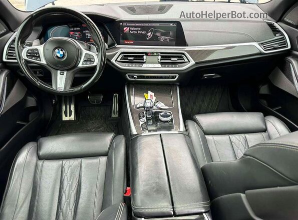 5UXJU4C02P9P90563 2023 BMW X5 Blue Вид салону спереду