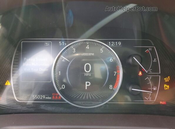 58ADZ1B12LU076324 2020 LEXUS ES White Вид щитка приладів