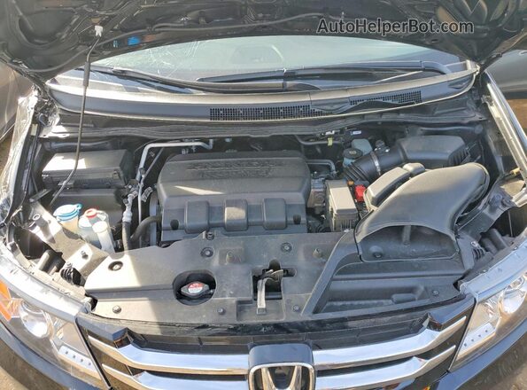 5FNRL5H37HB013285 2017 HONDA ODYSSEY Black უკანა სალონის ხედი