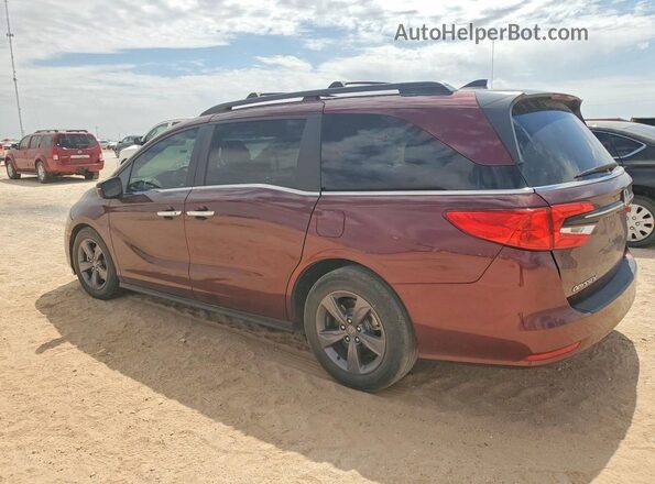 5FNRL6H50MB003084 2021 HONDA ODYSSEY Burgundy Задня ліва чверть