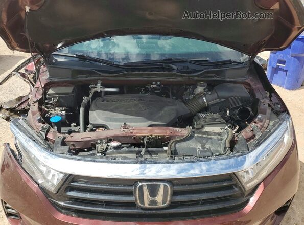 5FNRL6H50MB003084 2021 HONDA ODYSSEY Burgundy Вид підкапотного простору