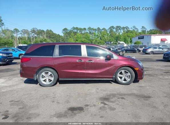 5FNRL6H57JB052388 2018 HONDA ODYSSEY Red Widok wnętrza z tyłu