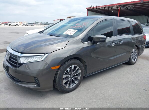 5FNRL6H60PB019007 2023 HONDA ODYSSEY Gray Առջևի ձախ երեք քառորդ տեսարան