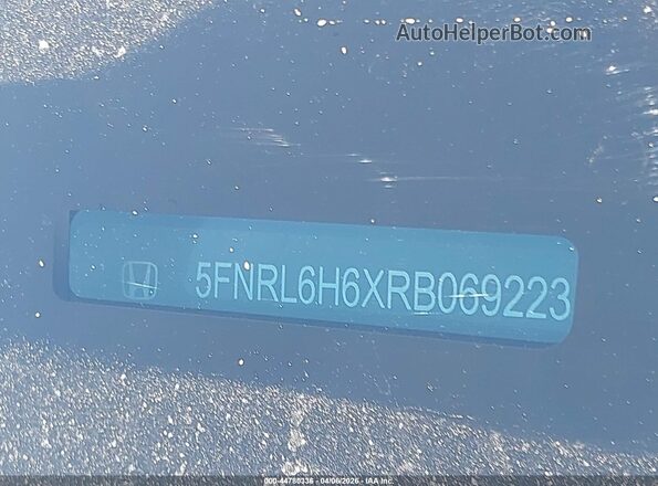 5FNRL6H6XRB069223 2024 HONDA ODYSSEY White Вид підкапотного простору