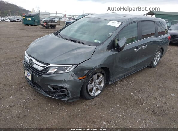 5FNRL6H70KB058813 2019 HONDA ODYSSEY Gray Առջևի ձախ երեք քառորդ տեսարան
