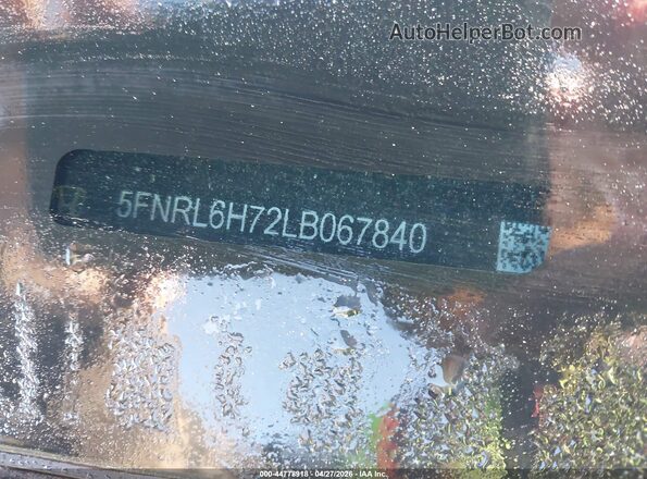 5FNRL6H72LB067840 2020 HONDA ODYSSEY Черный 
