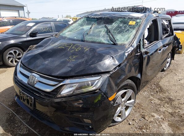 5FNRL6H74KB052870 2019 HONDA ODYSSEY Black Առջևի ձախ երեք քառորդ տեսարան