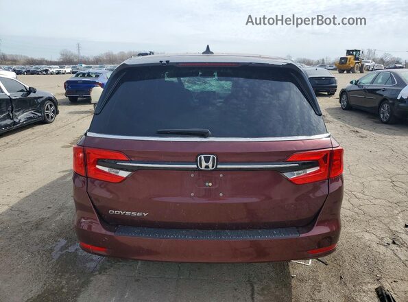 5FNRL6H75MB016253 2021 HONDA ODYSSEY Burgundy Widok z tyłu