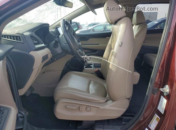 5FNRL6H75MB016253 2021 HONDA ODYSSEY Burgundy Widok wnętrza z przodu