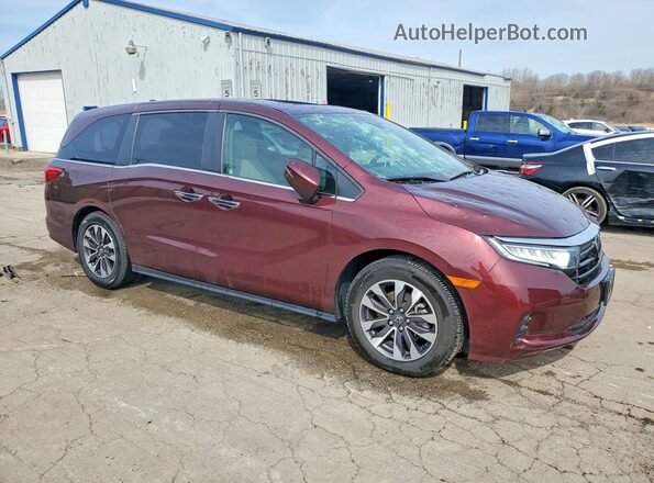 5FNRL6H75MB016253 2021 HONDA ODYSSEY Burgundy Przód prawy