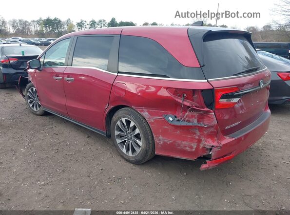 5FNRL6H75NB063218 2022 HONDA ODYSSEY Red უკანა მარცხენა