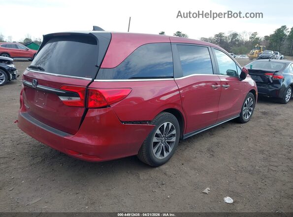 5FNRL6H75NB063218 2022 HONDA ODYSSEY Red უკანა მარჯვენა
