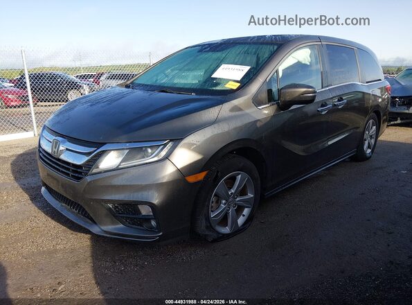 5FNRL6H78JB005694 2018 HONDA ODYSSEY Gray Front left