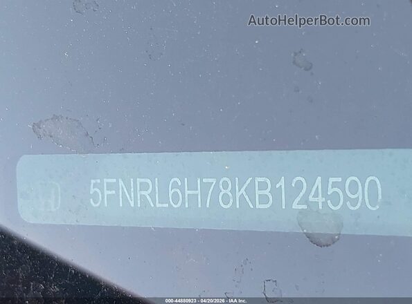 5FNRL6H78KB124590 2019 HONDA ODYSSEY Бордовый 