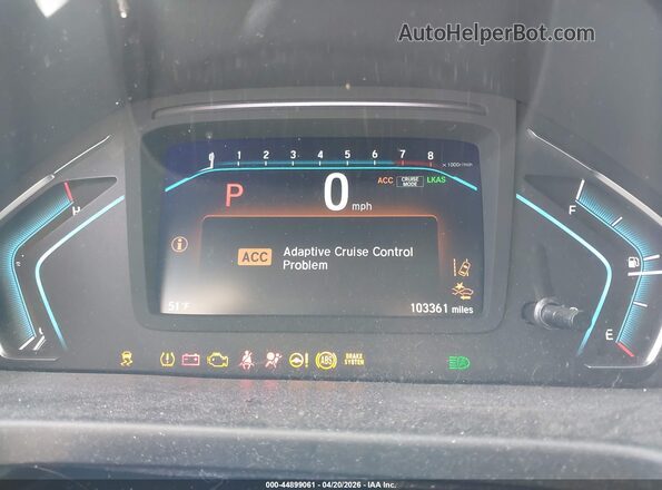 5FNRL6H79KB056736 2019 HONDA ODYSSEY Black Widok tylnych siedzeń