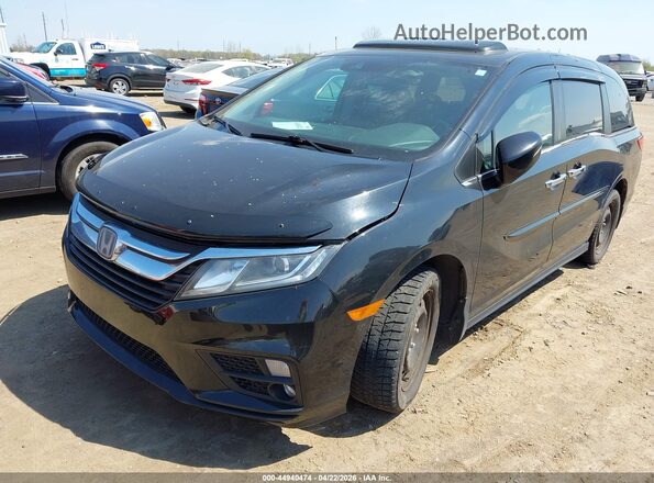 5FNRL6H7XKB065252 2019 HONDA ODYSSEY Black Առջևի ձախ երեք քառորդ տեսարան