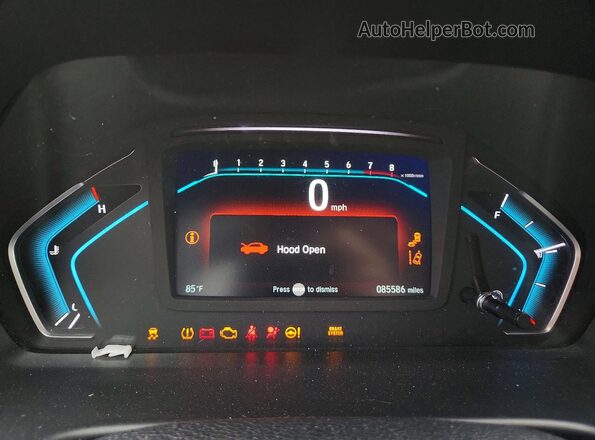 5FNRL6H93JB060748 2018 HONDA ODYSSEY Gray Widok zestawu wskaźników