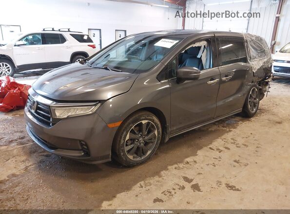 5FNRL6H97RB036125 2024 HONDA ODYSSEY Gray წინა მარცხენა ხედი სამი მეოთხედიდან
