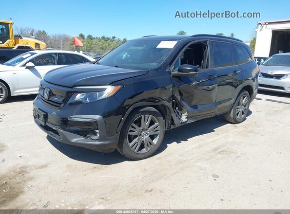 5FNYF6H37NB044962 2022 HONDA PILOT Black Przód lewy