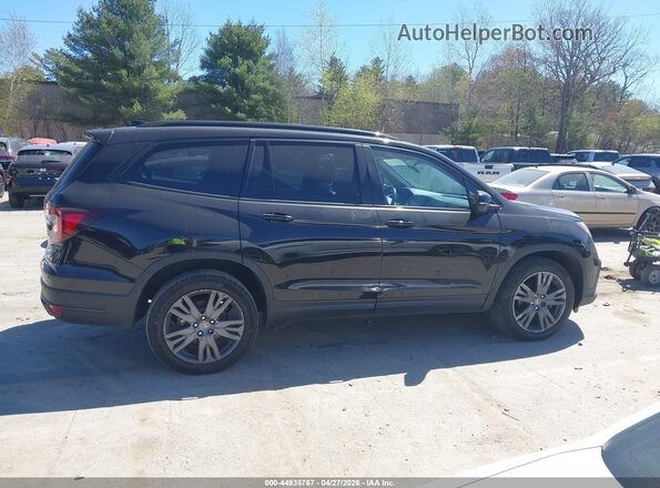 5FNYF6H37NB044962 2022 HONDA PILOT Black Widok wnętrza z tyłu