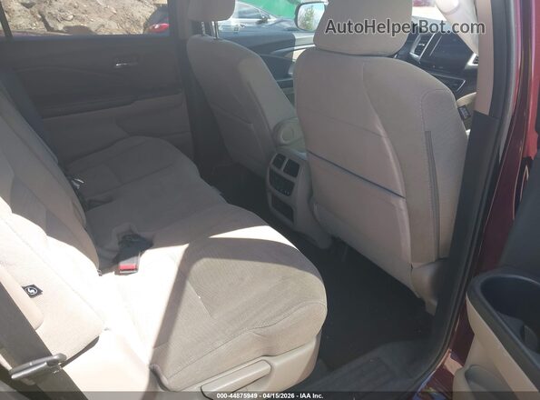 5FNYF6H38HB067980 2017 HONDA PILOT Maroon VIN კოდის სტიკერის ხედი